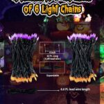 Outdoor Halloween Lights, 39Feet 100 LED Mini Lights with 8 Lighting Modes, Connectable Halloween String Light Plug In for Garden Patio Party Haunted House Ghost Holiday Decoration, Orange & Purple