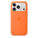 Apple iPhone 17 Pro Silicone Case with MagSafe and Camera Control: Lightweight Phone Case, Wireless Charging Compatible, Smooth Matte Finish; Orange