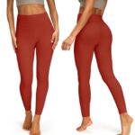 Laite Hebe Leggings for Women – High Waisted Full Length Buttery Soft Yoga Pants for Workout Athletic Daily Orange