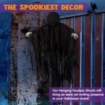 JOYIN 63” Halloween Decorations Outdoor Grim Reaper,Dark Faceless Hanging Ghost Decor in Black Horror Robe for Halloween Yard Tree Graveyard Hanging Decorations Haunted House Outside Decor
