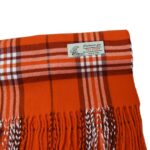 Glory Max Unisex Classic Tartan Plaid Winter Scarf Soft Cashmere Feel 72″x12″ (Orange)