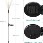 JJGoo Solar Firework Lights, 2 Pack 150 LEDs 2 Lighting Modes Solar Lights Outdoor Waterproof for Garden Patio Walkway Pathway Party Wedding Christmas Decorative – Orange