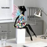 BNXPF Fairy Statue Desk Decor, Funky Office Sculpture Figurine, Bookshelf and Table Top Decoration for Home, Unique Gift for Her Women