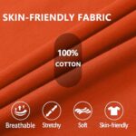 Lesteco Kids Cotton Sweatshirt Toddler Long Sleeve Crewneck Thin Light Weight Pullover Sweatshits for Boys and Girls Orange