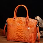 Crocodile Leather Tote Purse for Women Large Capacity Satchel Handbag with Strap Crossbody Bag for Work & Travel