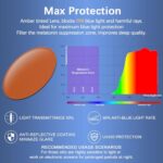 ANDWOOD Blue Light Blocking Glasses Women Men Computer Small Face Gaming Orange Lens Improve Sleep by Naturally Producing Melatonin