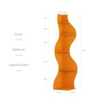 YOWOS Modern Corner Shelf, 5 Tier High Corner Bookshelf for Small Spaces, Scalloped Corner Bookshelf and Storage, Wooden Display Stand for Plants, Books and Decoration