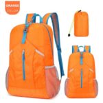 levayhill 25L Foldable Hiking Backpack Lightweight Packable Basic-Daypack Collapsible Bag Water-Resistant Travel Men Women Camping Cycling Outdoor (Orange)