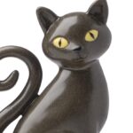 Lenox Haunted Halloween Covered Candy Jar, Porcelain Jar with Lid, 26oz Storage, Black Cat on Pumpkin, Jar for Sweets, Pumpkin Decor, Halloween Kitchen Decor, Halloween Cookie Jar, 5×7.25 inches