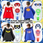 KUBUSFLY Superhero Capes for Kids, Halloween Costumes for Boys with Masks Dress Up Set for Cosplay Party Halloween Christmas Gifts Toys for Boys Kids Toddler 3 4 5 6+