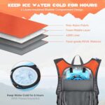 Maelstrom Hydration Hiking Backpack with 2L/3L Water Bladder, High Flow Bite Valve Camping Daypack Lightweight (2.Orange, 2L Bladder)