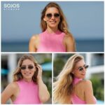 SOJOS Trendy Hexagonal Polarized Sunglasses for Women Men, Retro Fashion Irregular Rhombus Shades UV400 Protection SJ1259,Black/Orange