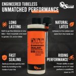 Orange Seal – Endurance Formula Tubeless Bike Tire Sealant with Injector | Long Lasting, Fast Sealing | for MTB, Road, CX and Gravel Bicycle Tires | 8oz w/Injector