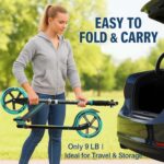 Scooter for Kids 6–12 & Adults, Max Load 240 LBS, Adjustable Height,Lightweight 2-Wheel, Foldable Kids Scooter with Big Wheels