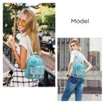 I IHAYNER Girls Fashion Backpack Mini Backpack Purse for Women Teenage Girls Purses PU Leather Pompom Backpack Shoulder Bag Orange