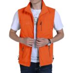 Hixiaohe Mens Lightweight Vest Outerwear Casual Summer Outdoor Travel Vest for Hiking Fishing Golf Photo Work with Pockets