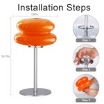 taotanra-Table lamp Mushroom Bedside, Mid-Century Modern Bedroom Table Lamps, Retro Dimmable Bedside Lamp, Cute and Cool Home Decor (Orange)