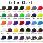 Falari Snapback Hat Cap Hip Hop Style Flat Bill Blank Solid Color Adjustable Size G201-14-Orange