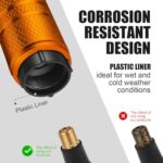 Tire Valve Stem Caps – (4 Pack) Premium Metal Air Caps with Plastic Liner, Durable, Corrosion Resistant and Leak-Proof, Universal Fit for Cars, Trucks, Motorcycles, and Bikes – Orange