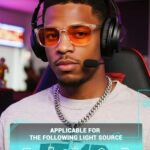 TIJN Blue Light Blocking Glasses Dual AR Coatings Amber Orange Lens for Computer Gaming
