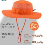 Connectyle Outdoor Mesh Sun Hat Wide Brim Sun Protection Hat Summer Fishing Hunting Hiking Gardenig Hat Orange