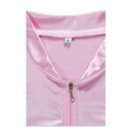 Lixinya Women’s 50s Ladys Pink Satin Jacket Jacket with Neck Scarfs Halloween Cosplay Costume (XXX-Large)
