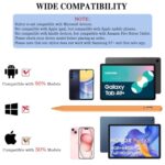 Stylus Pen for Android Tablet,Tablet Pencil for iOS/Android,Rechargeable Active Stylus Pen for iPhone/Samsung/XiaoMi/Huawei/Vivo/Lenovo and Other Android Smartphones and Tablets-Orange