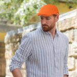 Xinveen Men’s Mesh Cap Breathable Summer Newsboy Hat Adjustable Beret Ivy Cap Irish Cabbie Driving Hunting Hats Orange